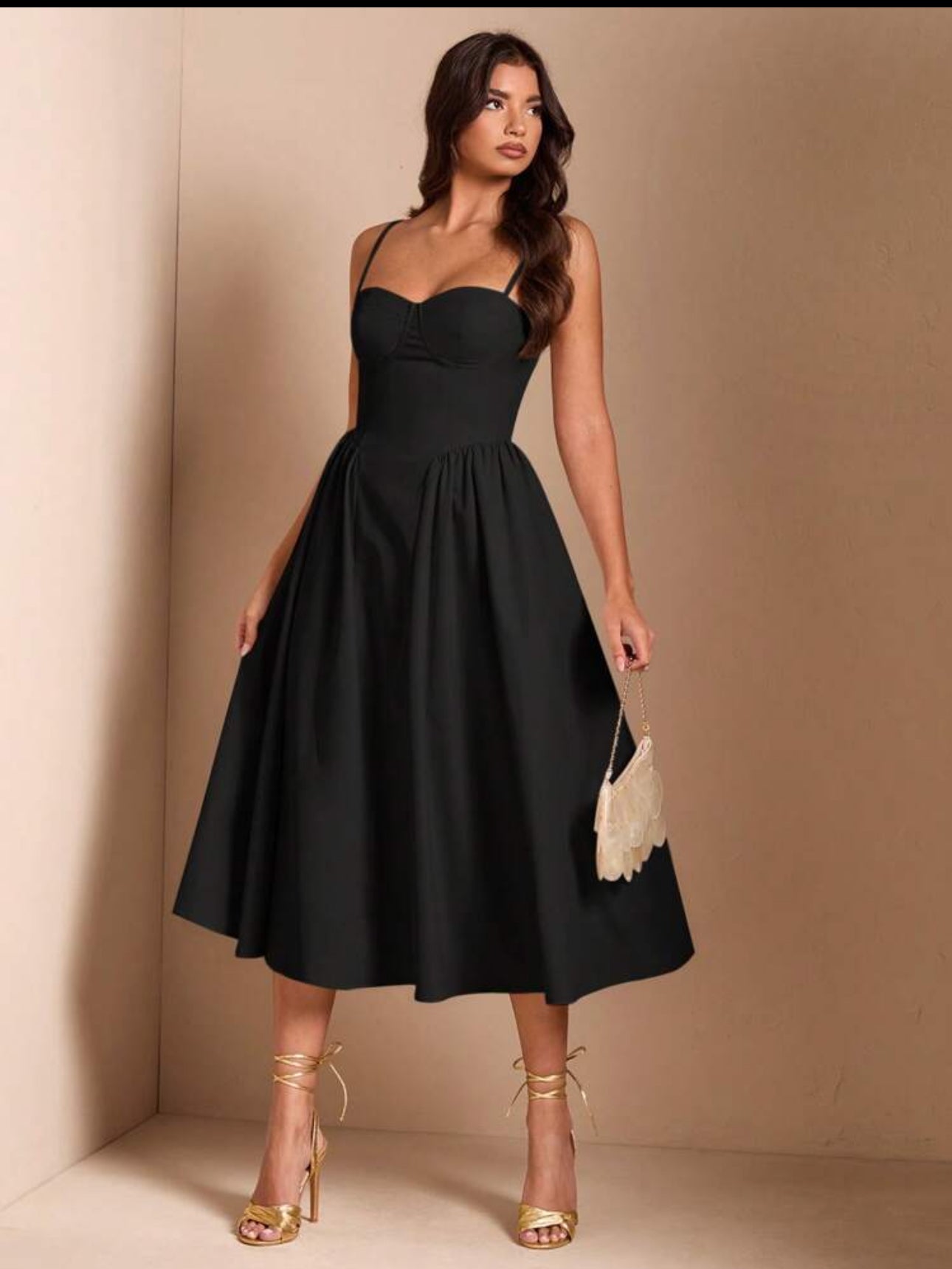 Midnight Grace Midi Dress