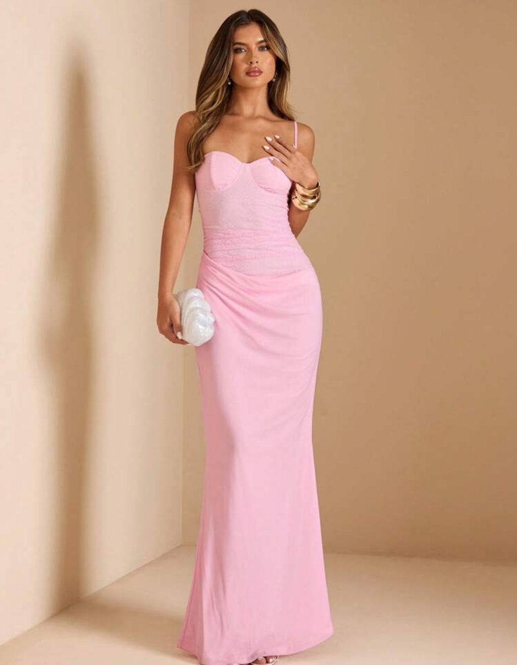 Pink Aura Bodycon Gown