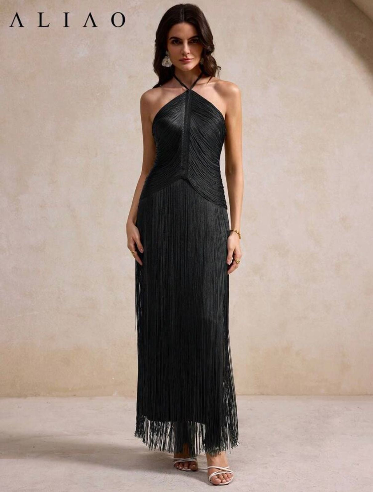 Selene Fringe Gown