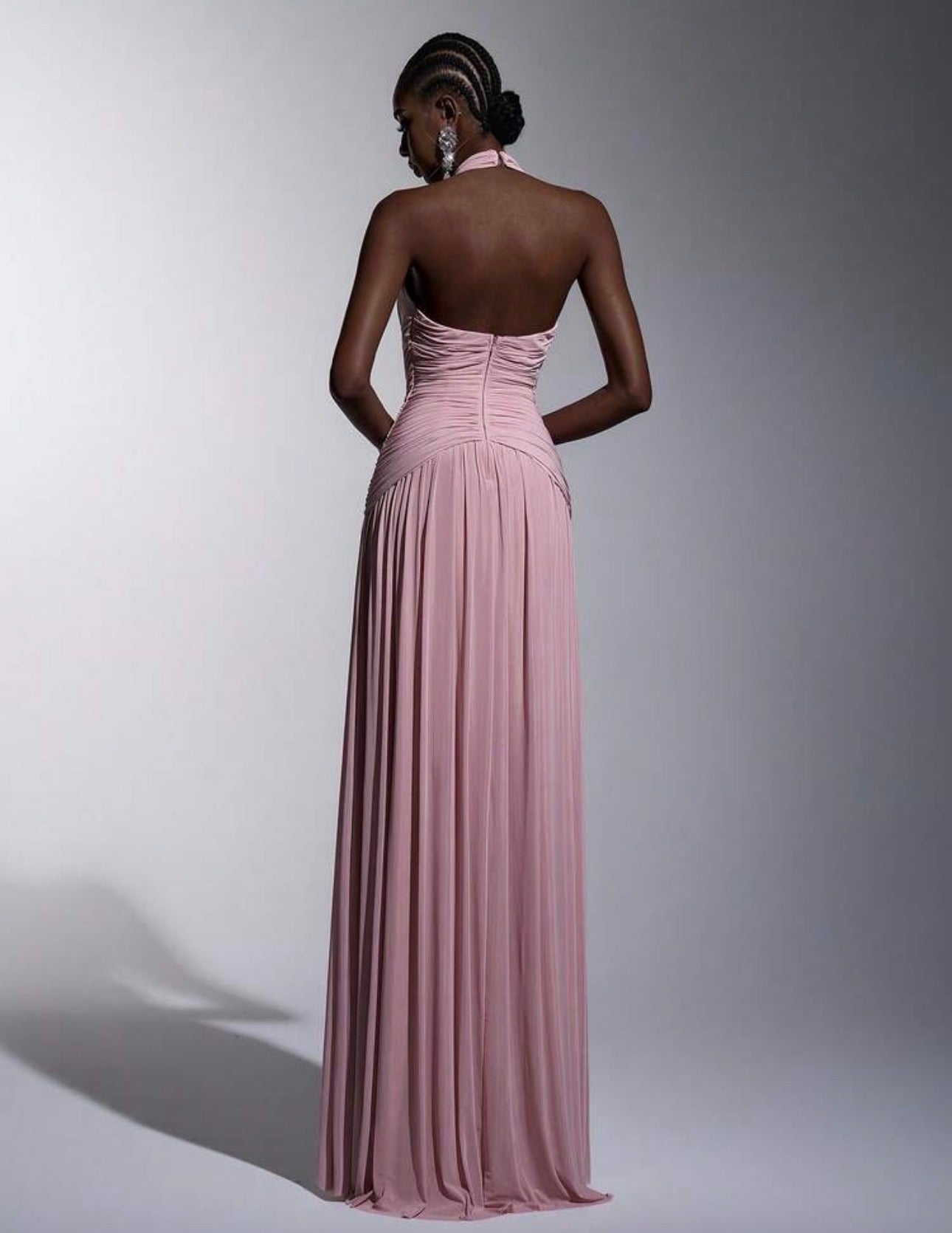 Rosé Amour Draped Gown