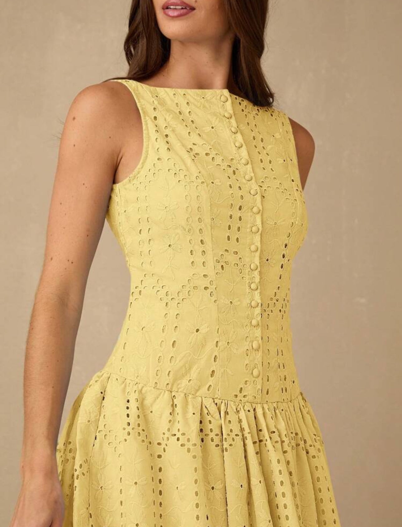 Sunbeam Eyelet Midi Dress