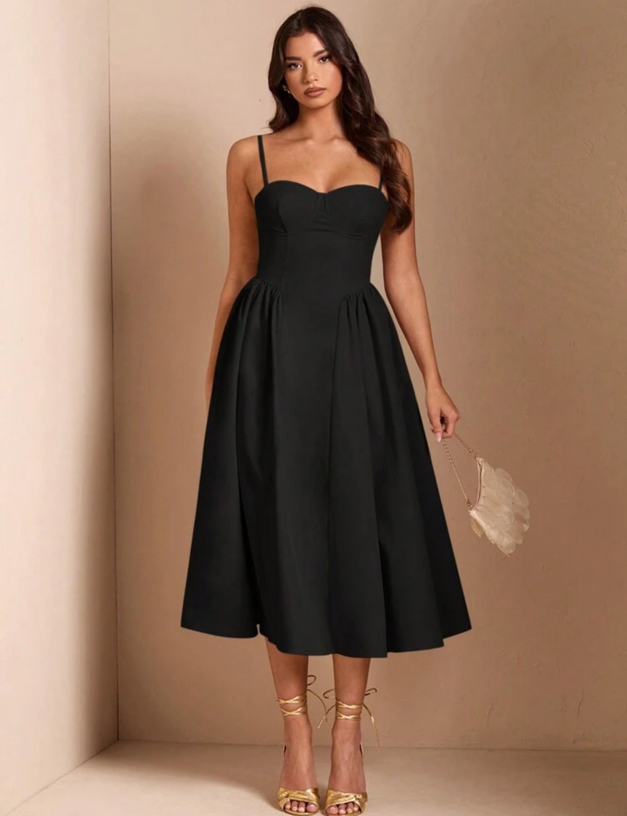 Midnight Grace Midi Dress