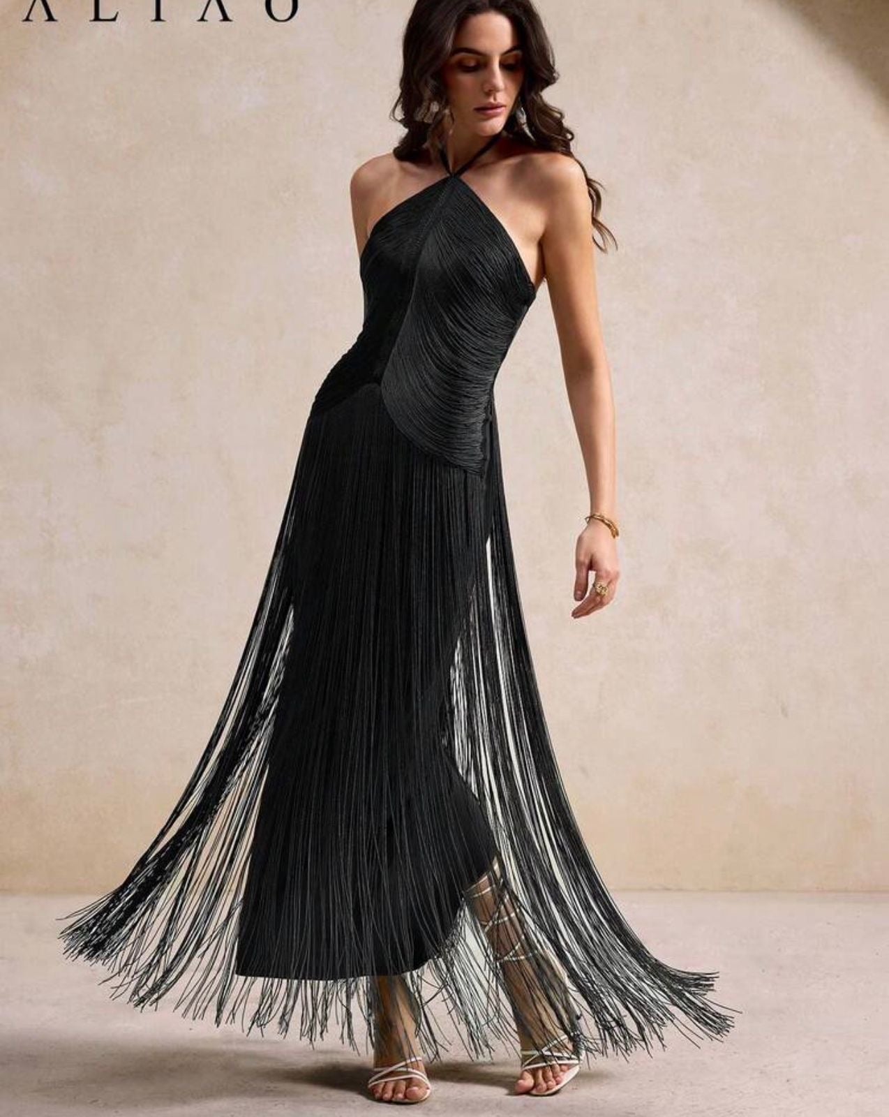 Selene Fringe Gown