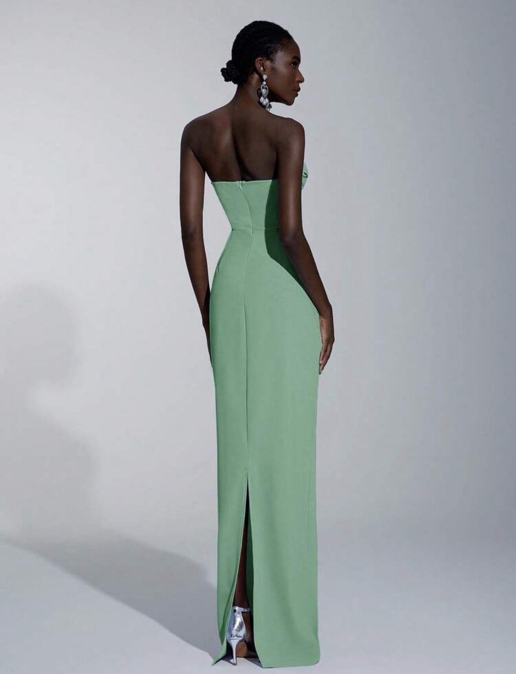Mint Strapless Column Dress
