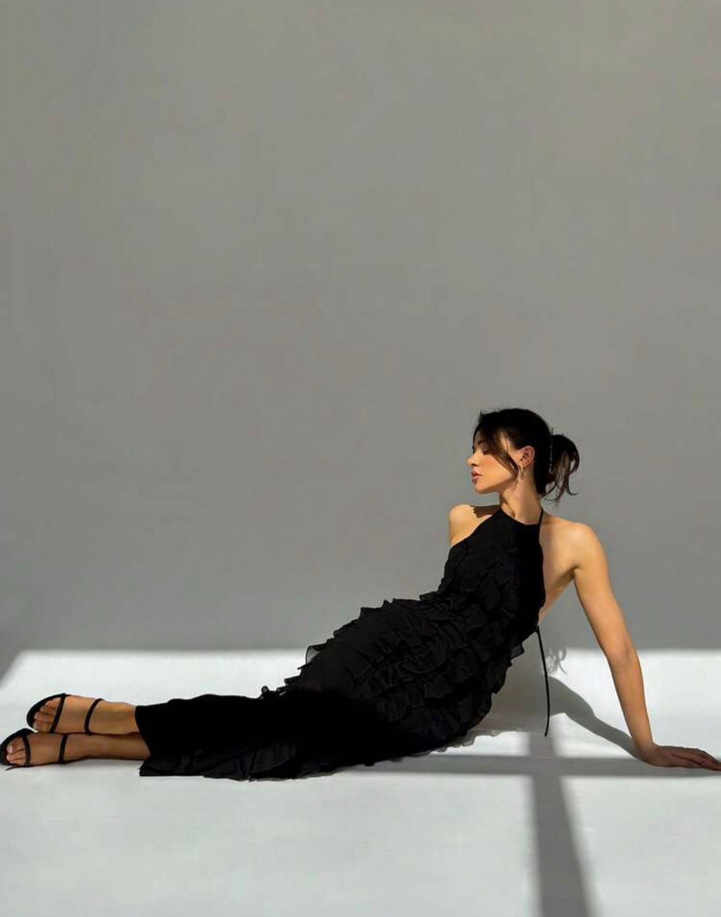 Noir Ruffle Dress