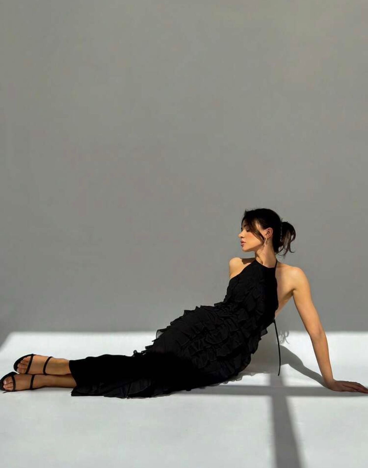 Noir Ruffle Dress