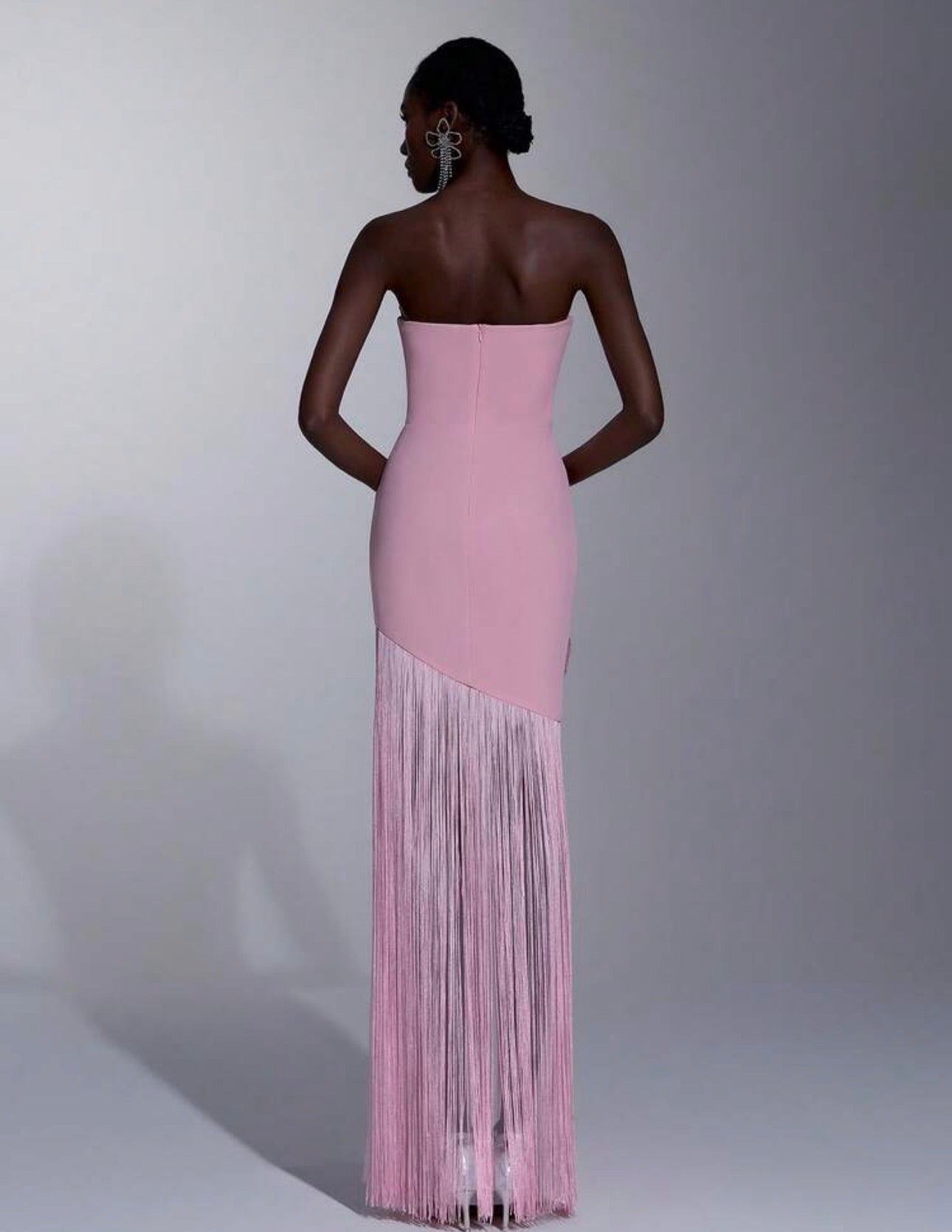 Blush Fleur Fringe Couture