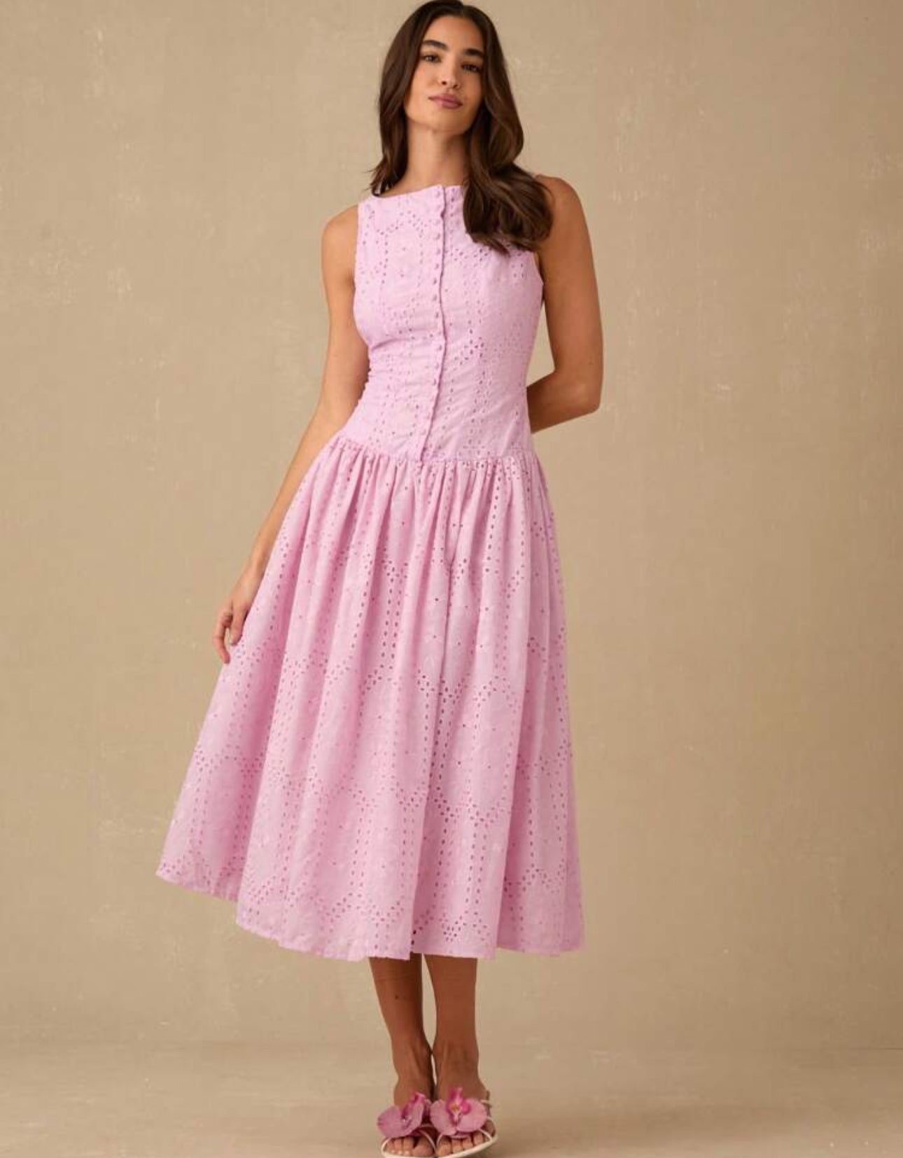 Lilac Whisper Eyelet Dress