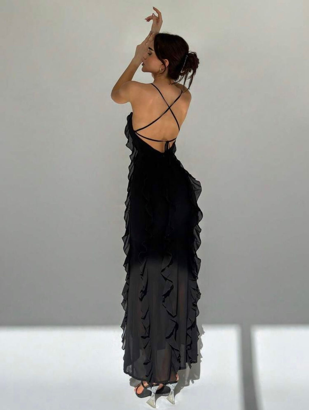 Noir Ruffle Dress