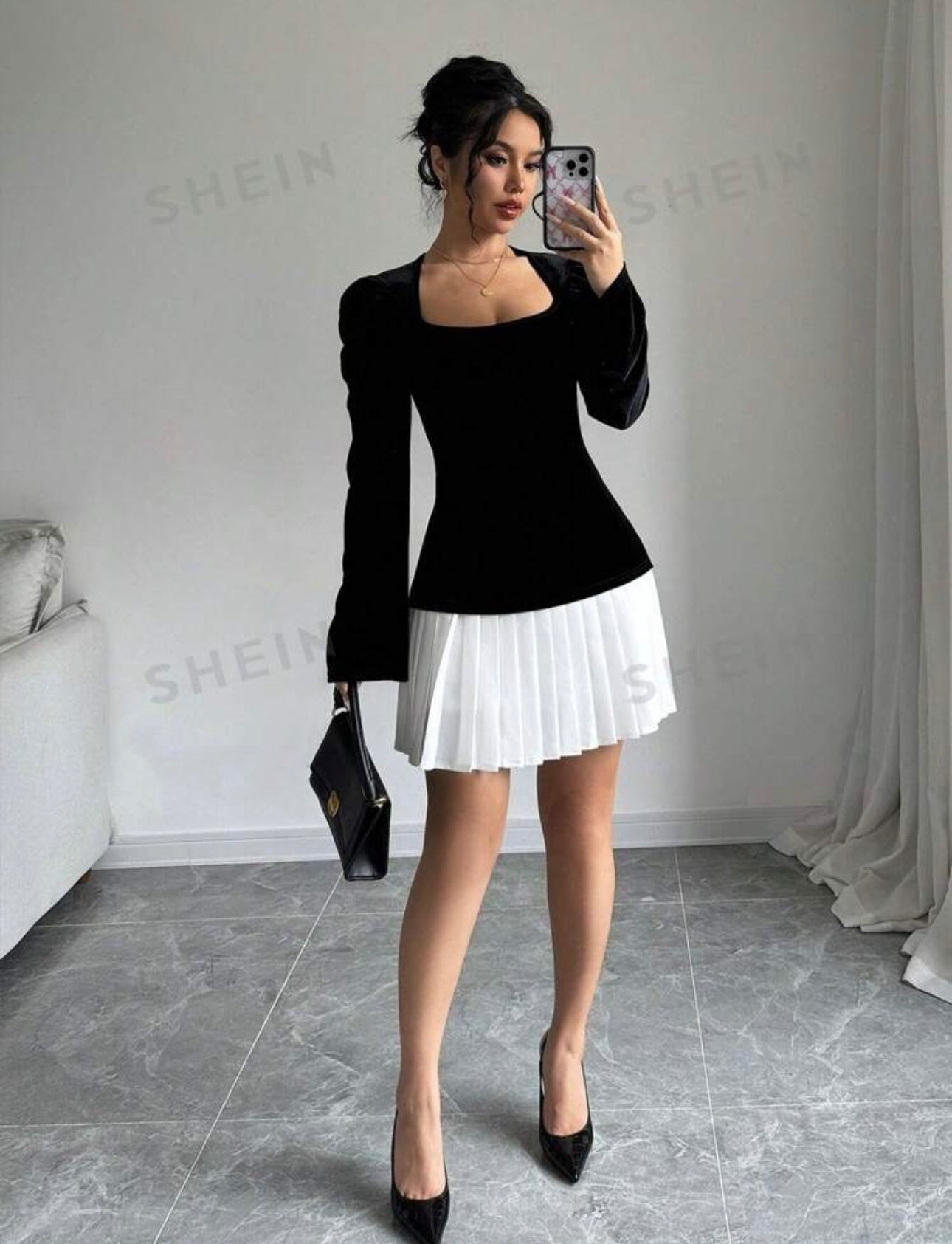 Monaco Pleated Contrast Mini