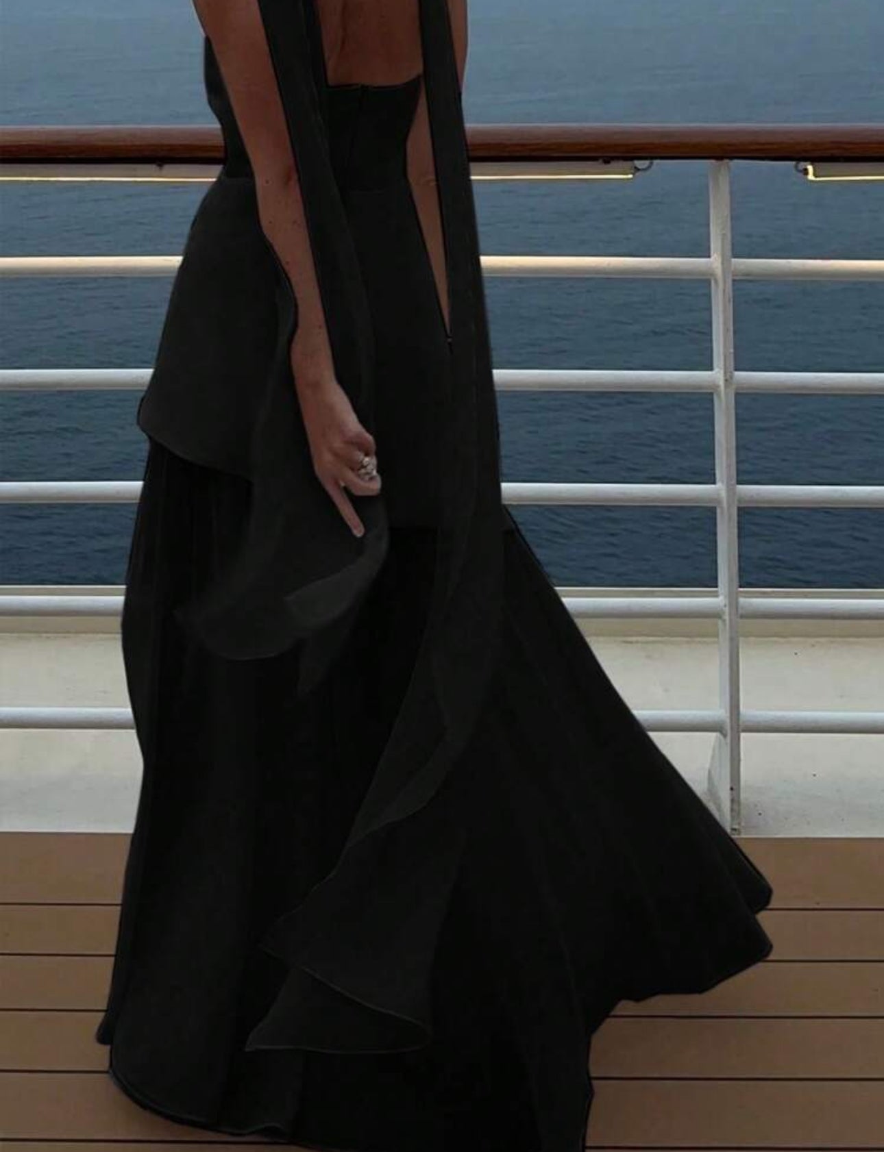 Midnight Allure Strapless Gown