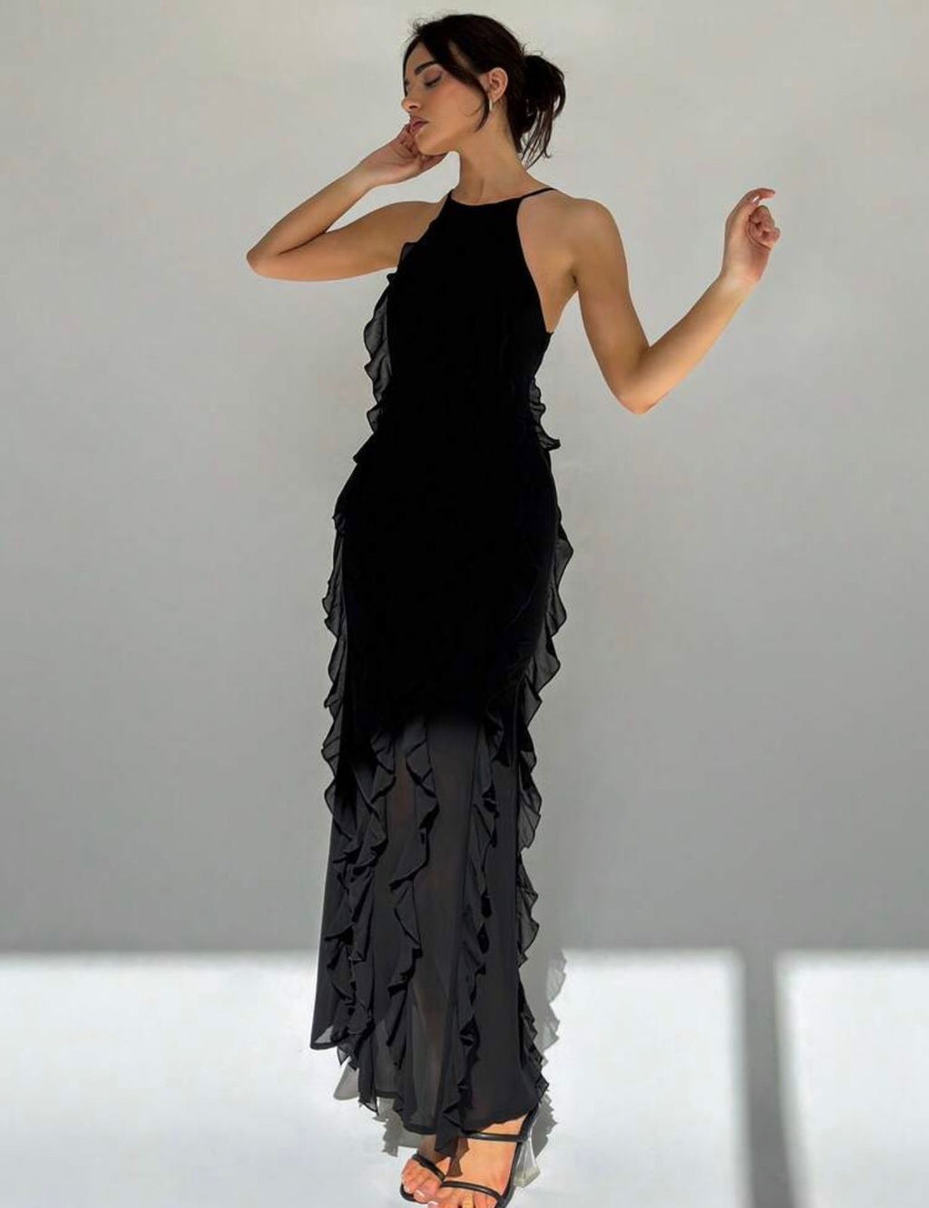Noir Ruffle Dress