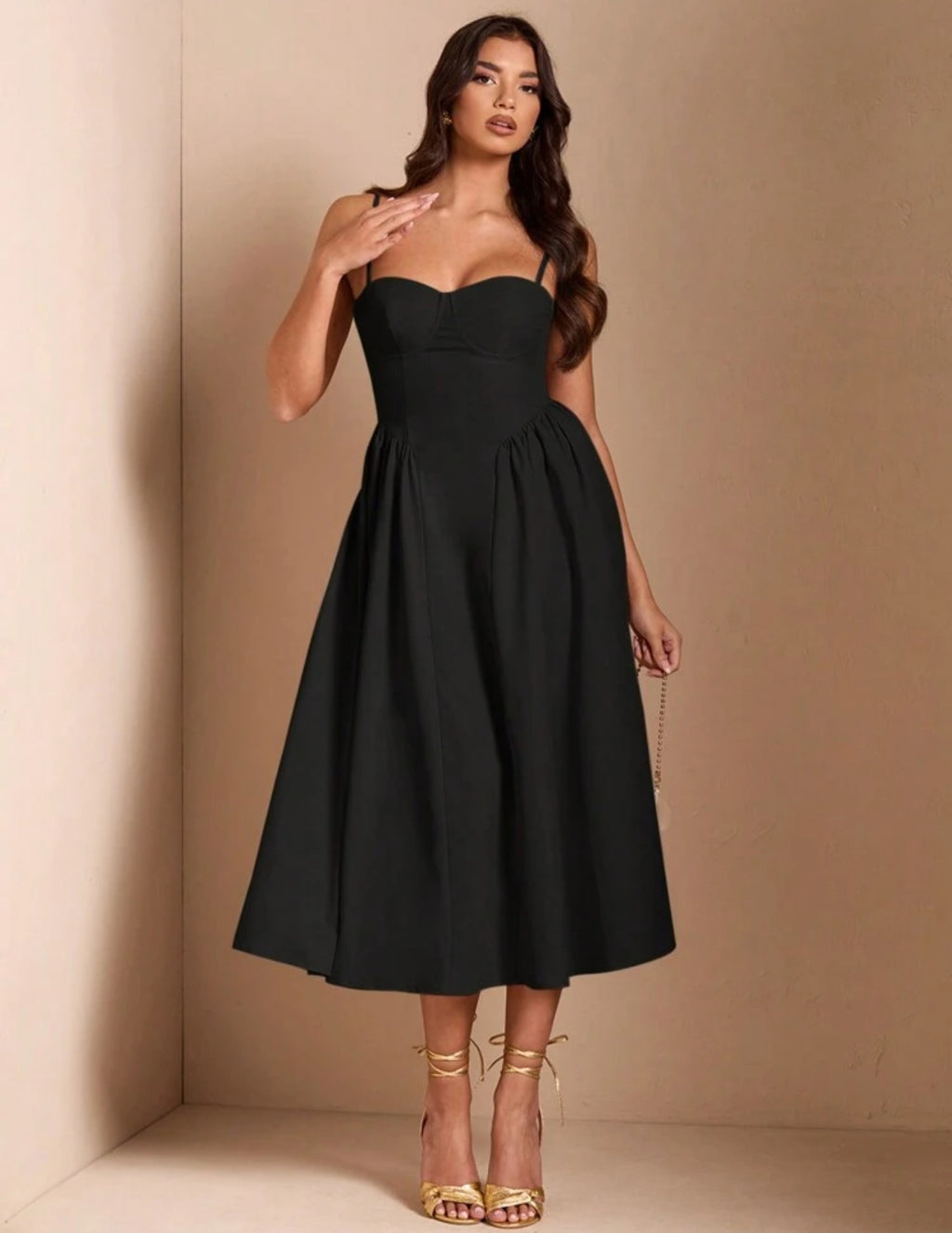 Midnight Grace Midi Dress