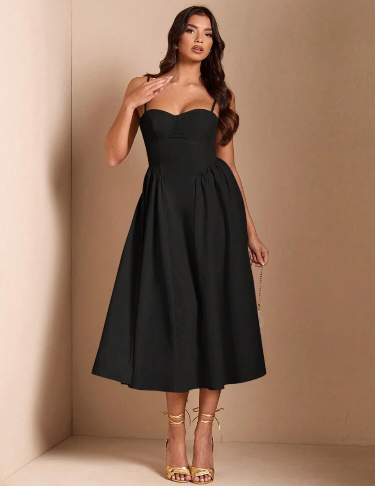 Midnight Grace Midi Dress