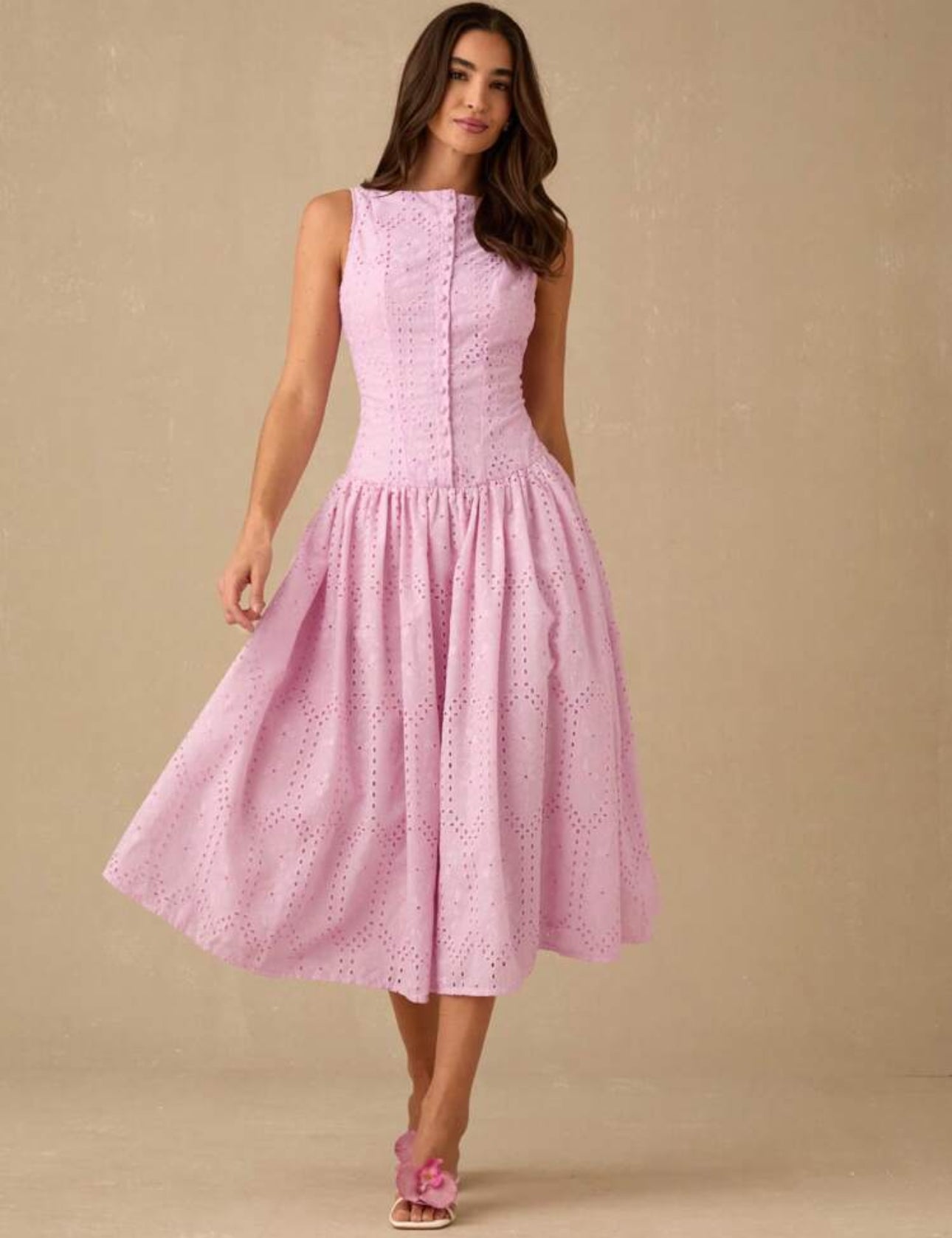 Lilac Whisper Eyelet Dress