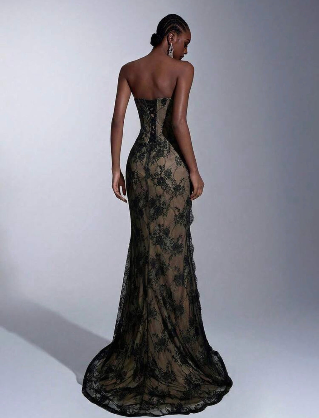 Nocturne Lace Illusion Gown