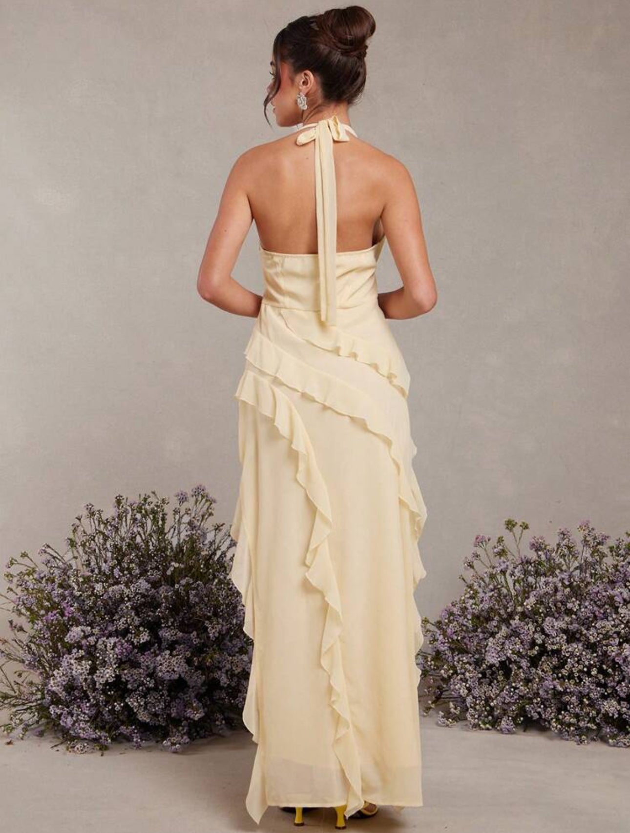Lemon Bliss Halter Maxi