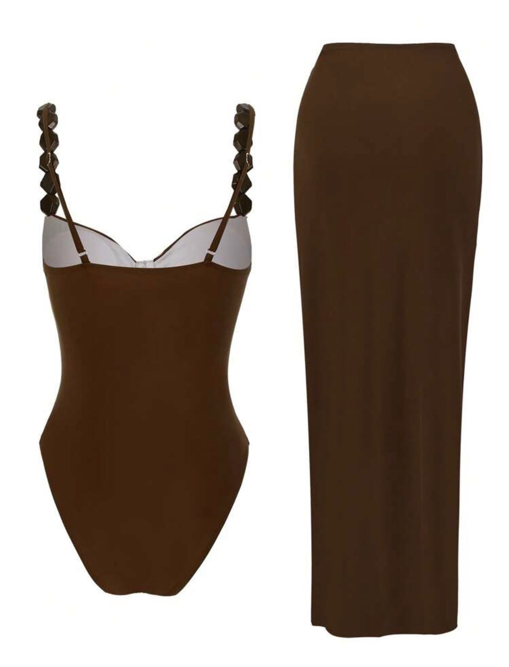 Cocoa Luxe Draped Set