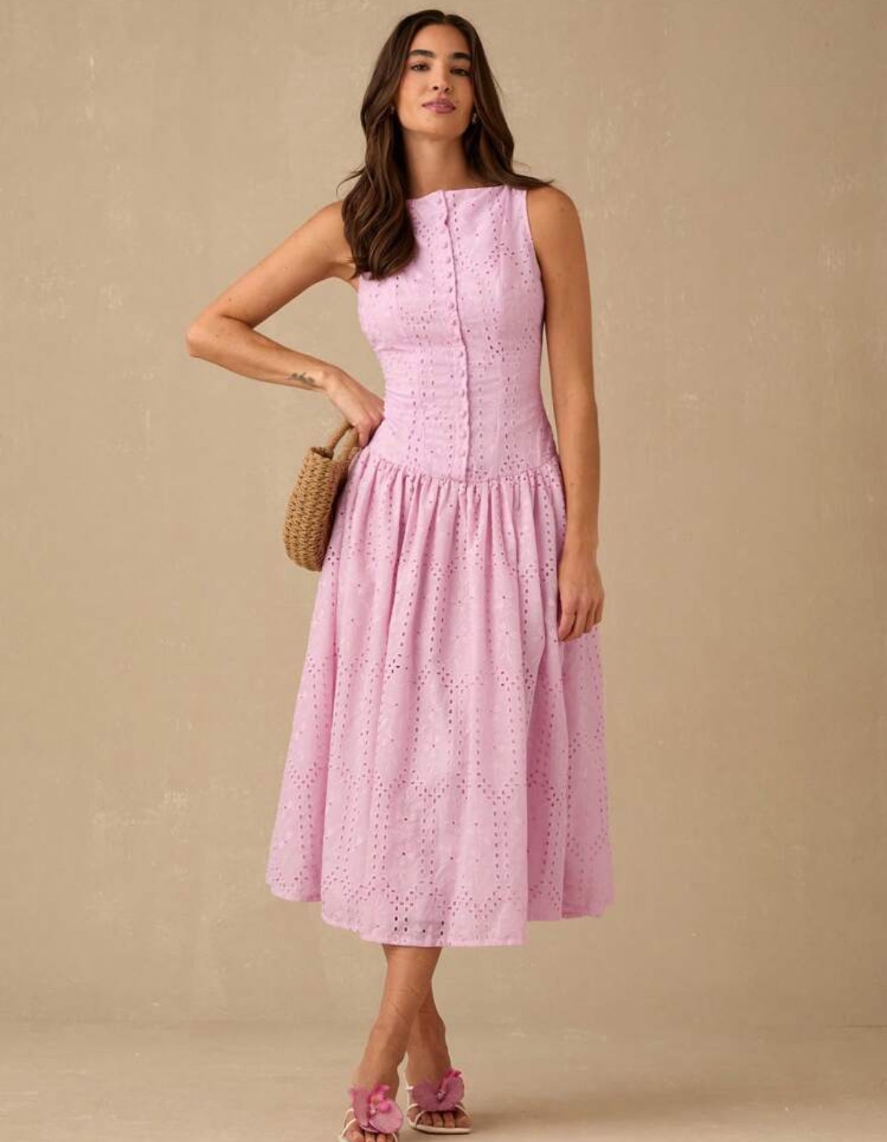 Lilac Whisper Eyelet Dress