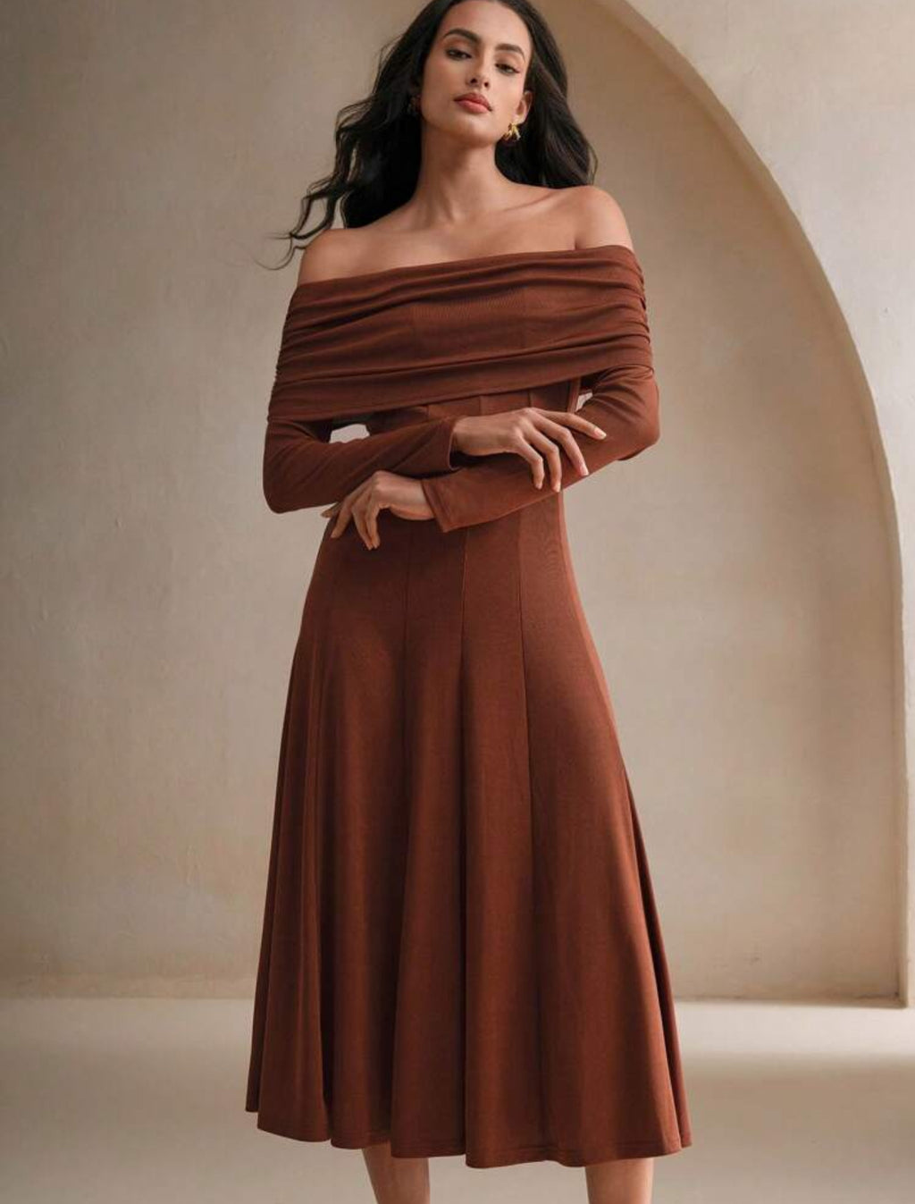 Aphrodite Off-Shoulder Gown
