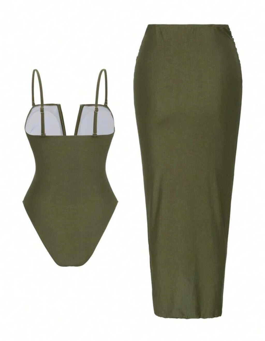 Olive Muse Ruched Set