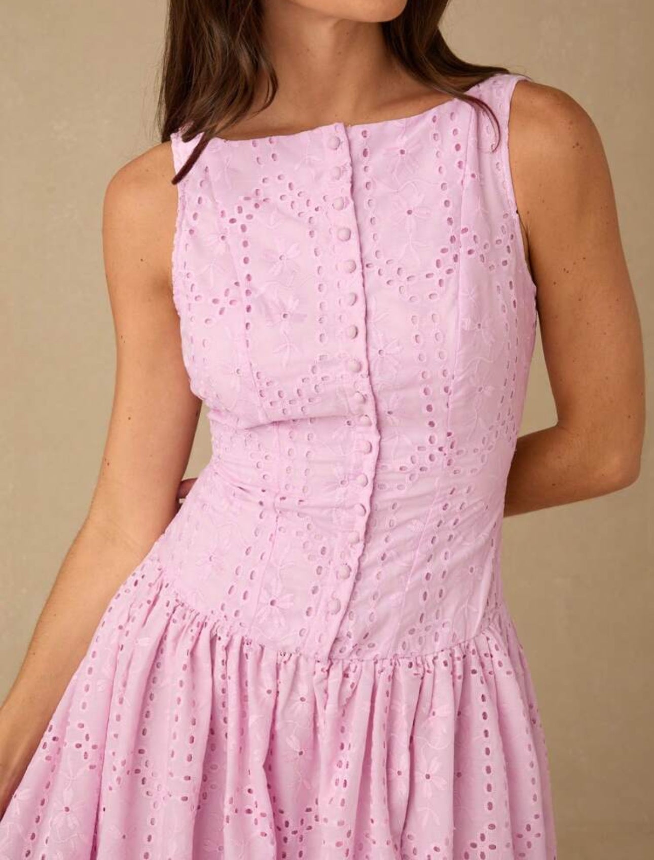 Lilac Whisper Eyelet Dress